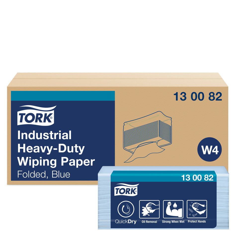 Tork Papier d'Essuyage ultra-résistant bleu W4