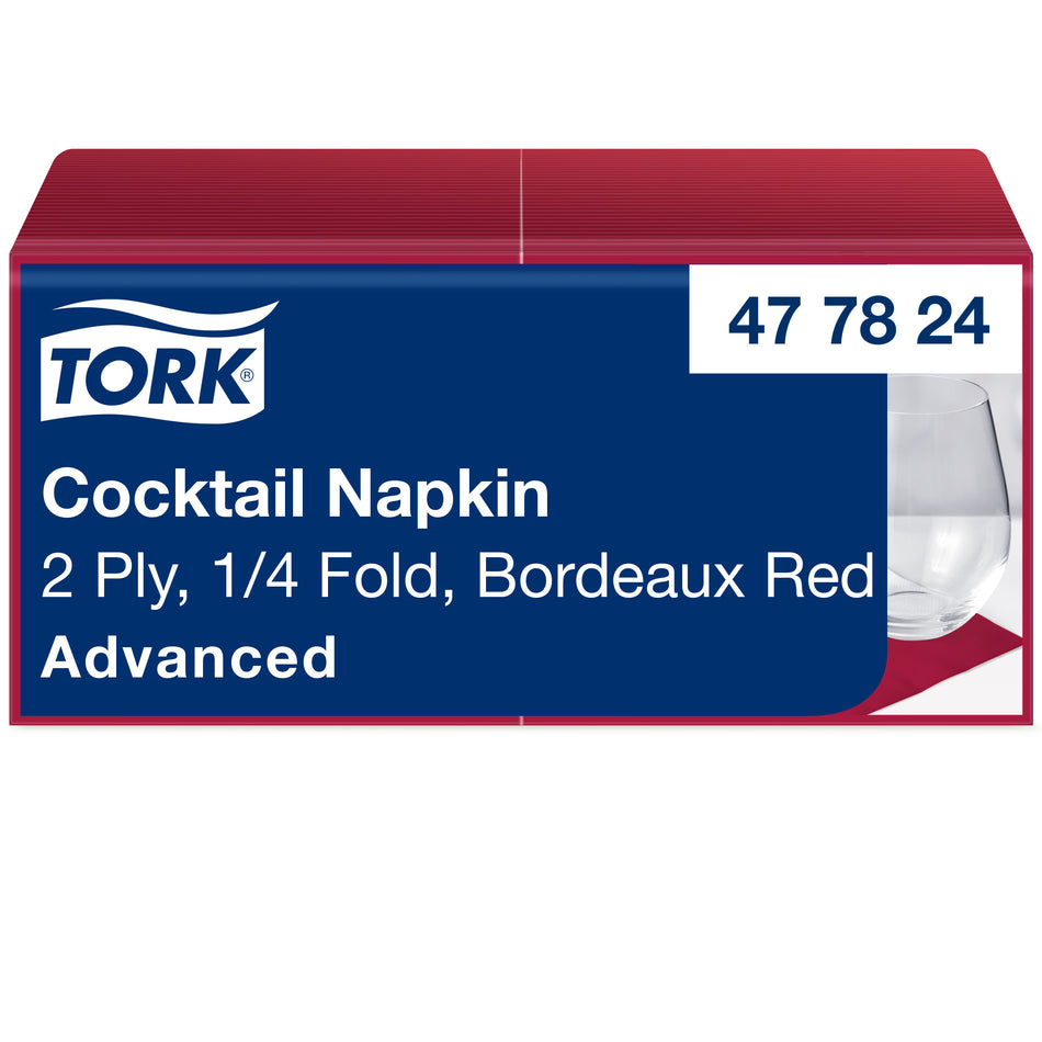 Tork Cocktailservietten Bordeauxrot