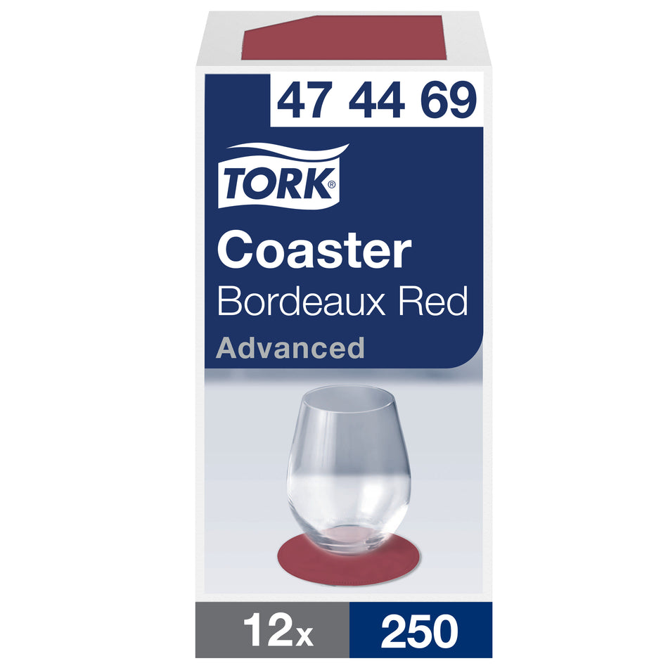 Tork Sous-verre rond en Papier bordeaux
