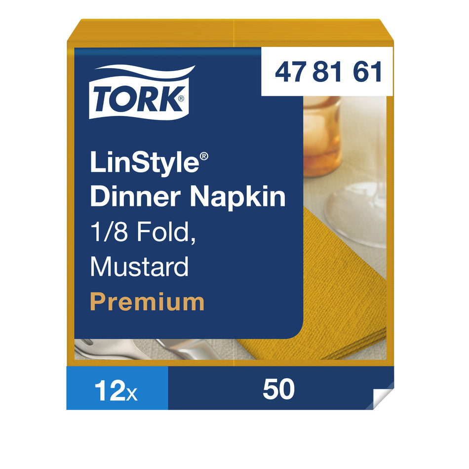 Tork LinStyle® Serviette Dinner jaune moutarde