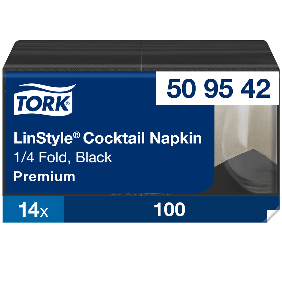 Tork LinStyle® Cocktailservietten Schwarz