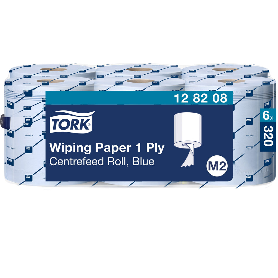 Tork Papier d'Essuyage à Dévidage Central bleu M2