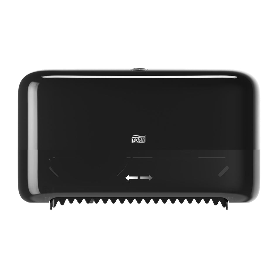 Tork OptiServe® Distributeur pour Papier toilette 2 rouleaux sans mandrin noir T7
