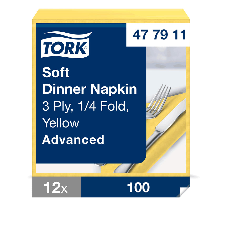 Tork Soft Dinnerservietten Gelb