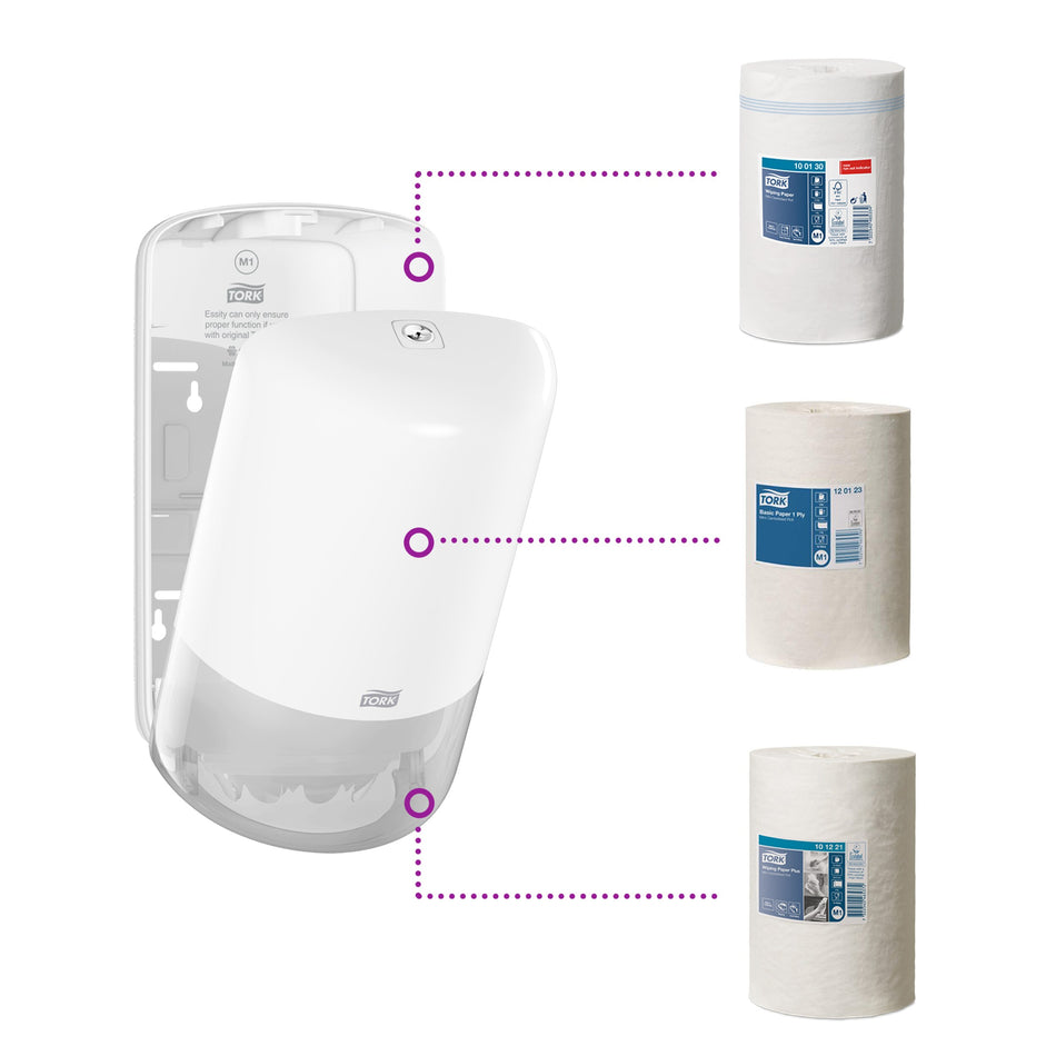 Tork Distributeur à dévidage central Mini blanc M1