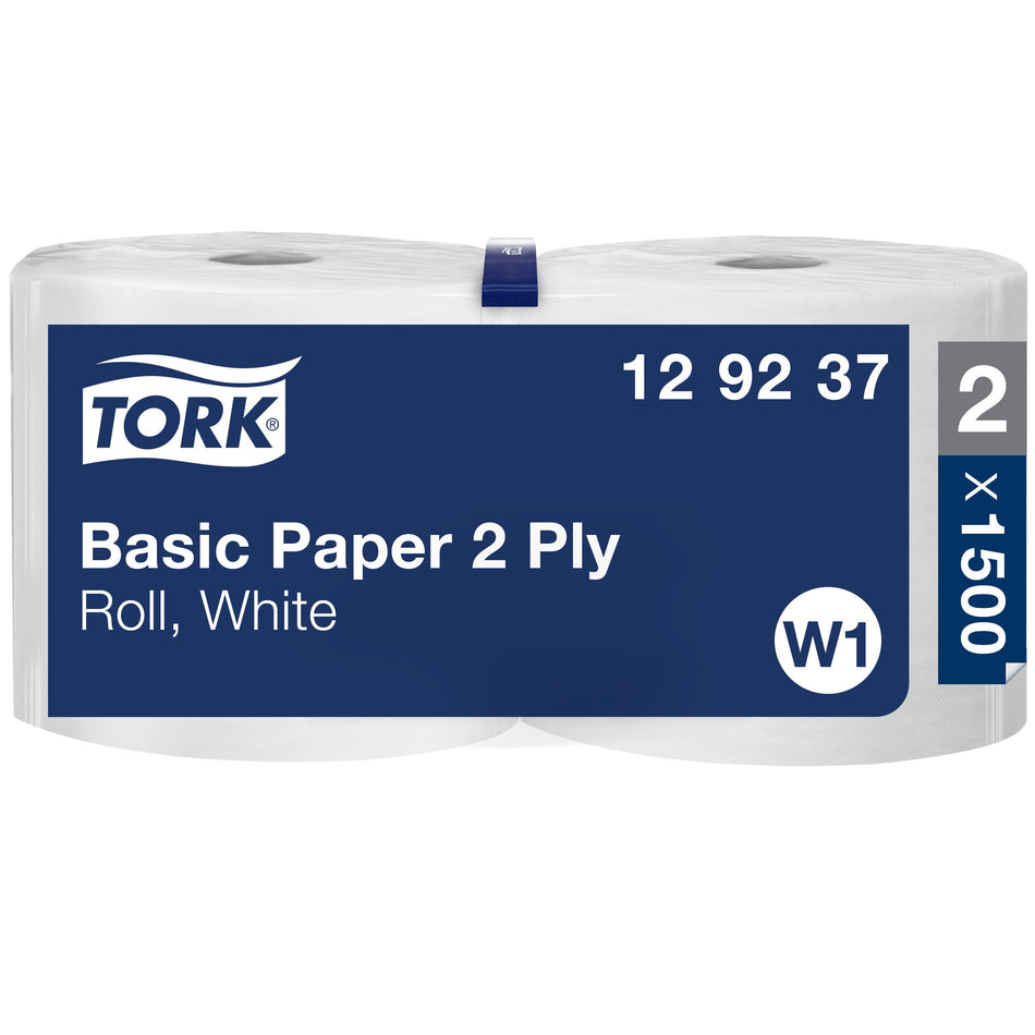 TorkPapier d'Essuyage Basic Rouleau blanc W1