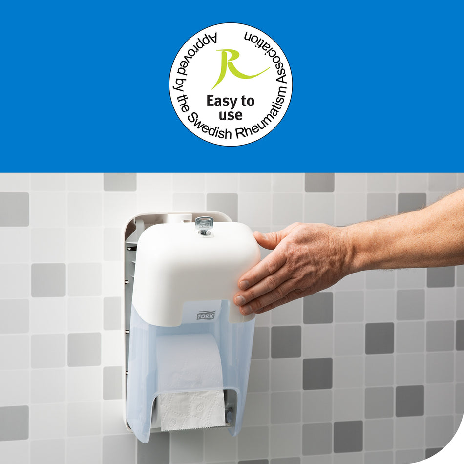 Tork OptiServe® Distributeur pour Papier toilette 2 rouleaux sans mandrin blanc T7