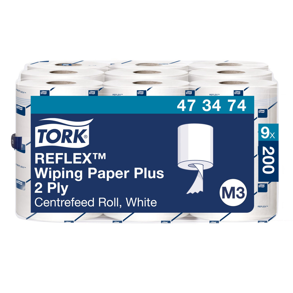 Tork Reflex™ Papier d'Essuyage Plus blanc M3