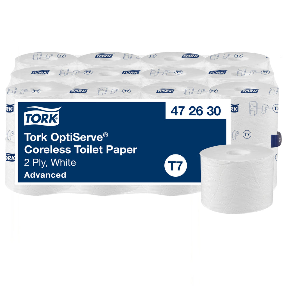 Tork OptiServe® Papier toilette sans mandrin blanc T7