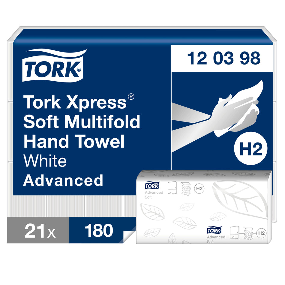 Tork Xpress® Essuie-mains interfoliés doux blancs H2