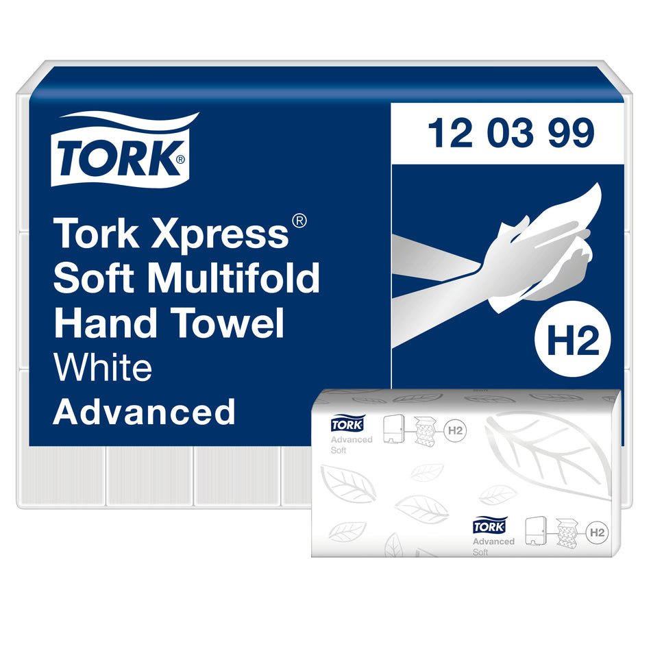 Tork Xpress® Grands essuie-mains interfoliés blancs H2