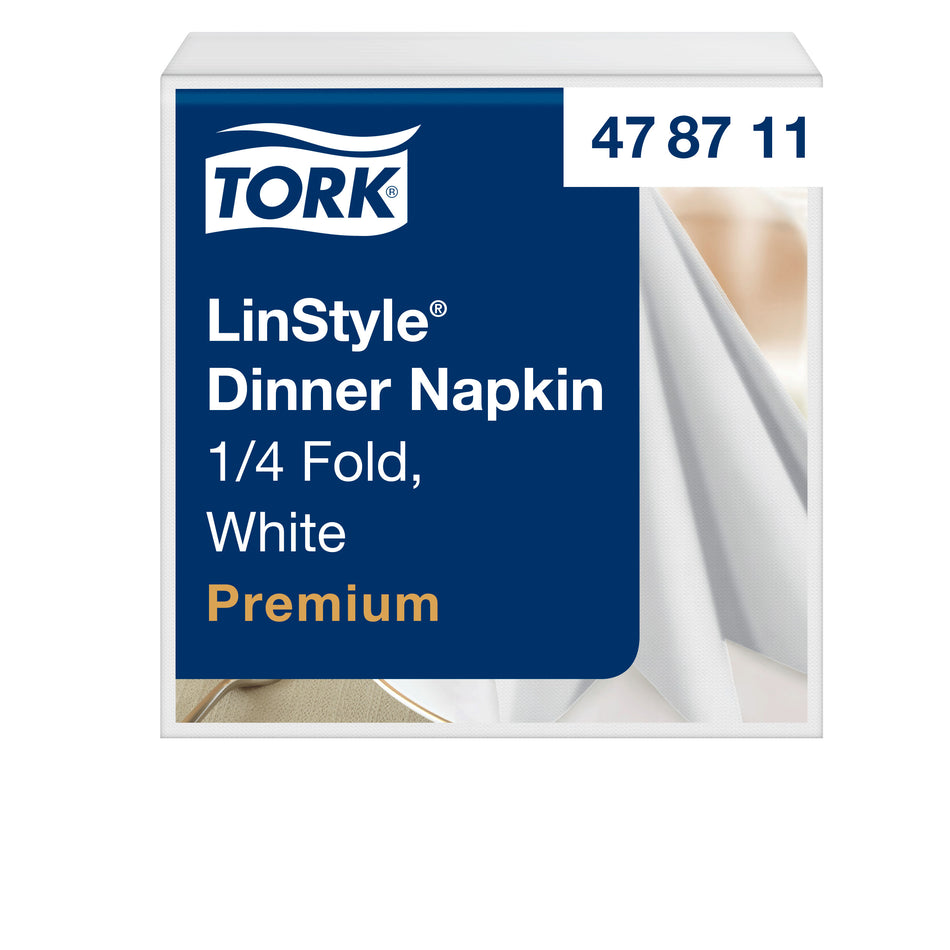 Tork LinStyle® Serviettes Dinner Blanches