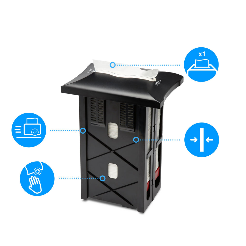 Tork Xpressnap® Distributeur de Serviettes encastrable noir N4