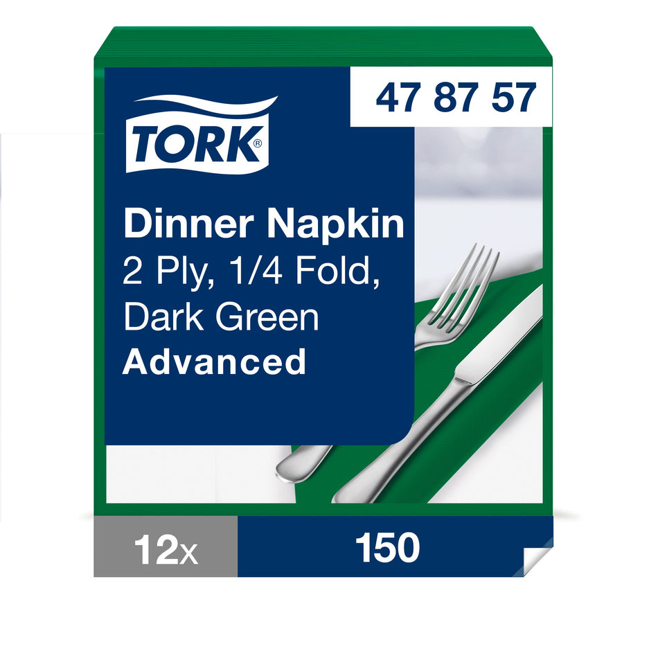 Tork Dinnerservietten Dunkelgrün