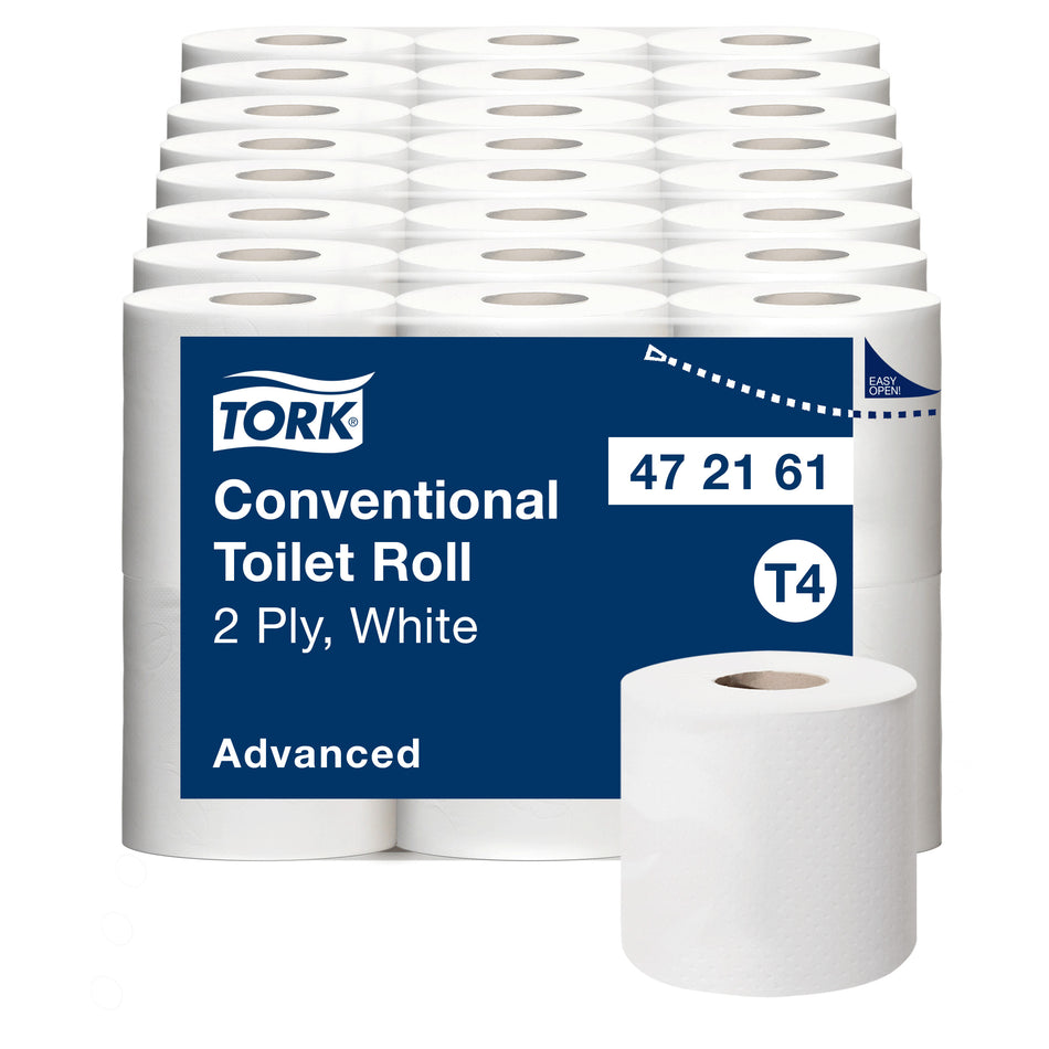 Tork T4 Papier Toilette Rouleau traditionnel blanc