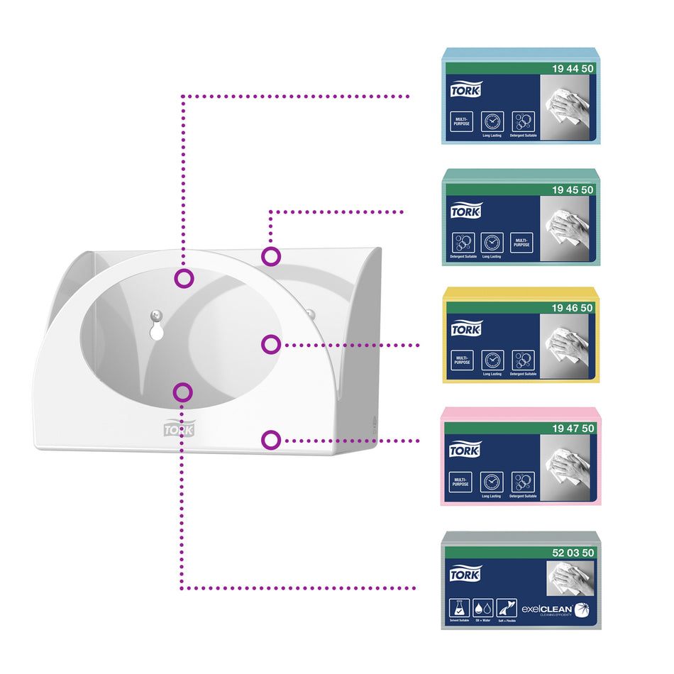 Tork Small Pack Reinigungstuchspender Weiß W8