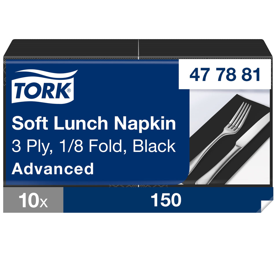 Tork Soft Lunchservietten Schwarz