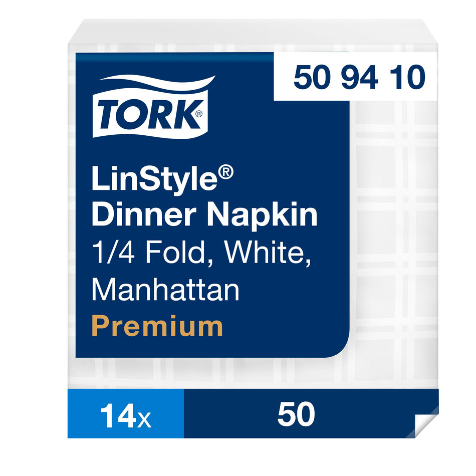 Tork LinStyle® Dinnerservietten Weiß
