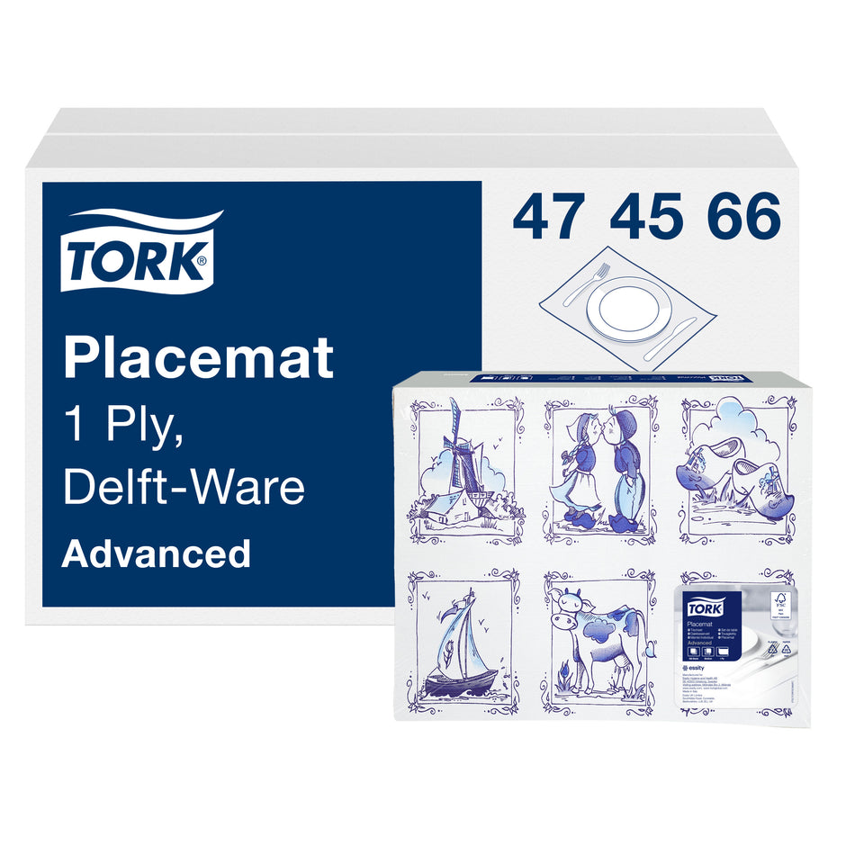 Tork Set de Table jetable Bleu de Delft