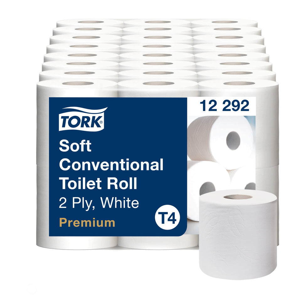 Tork Papier Toilette Rouleau traditionnel doux blanc T4