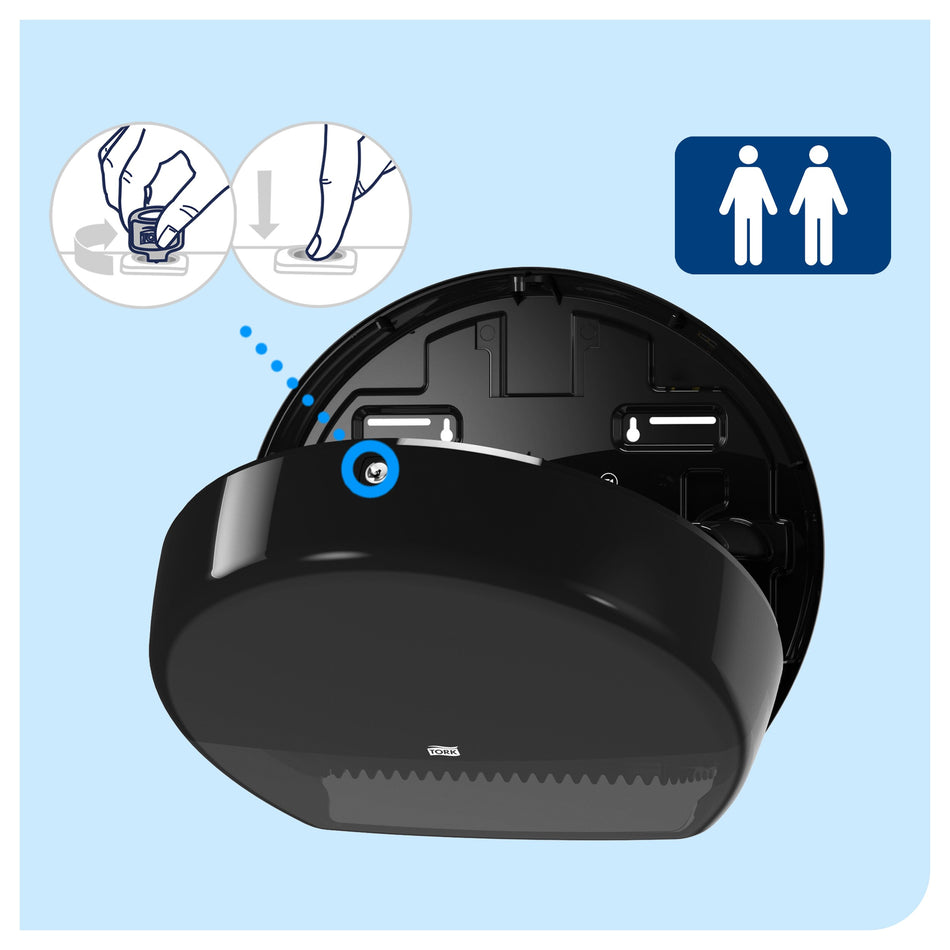 Tork Distributeur de Papier toilette rouleau Mini Jumbo noir T2