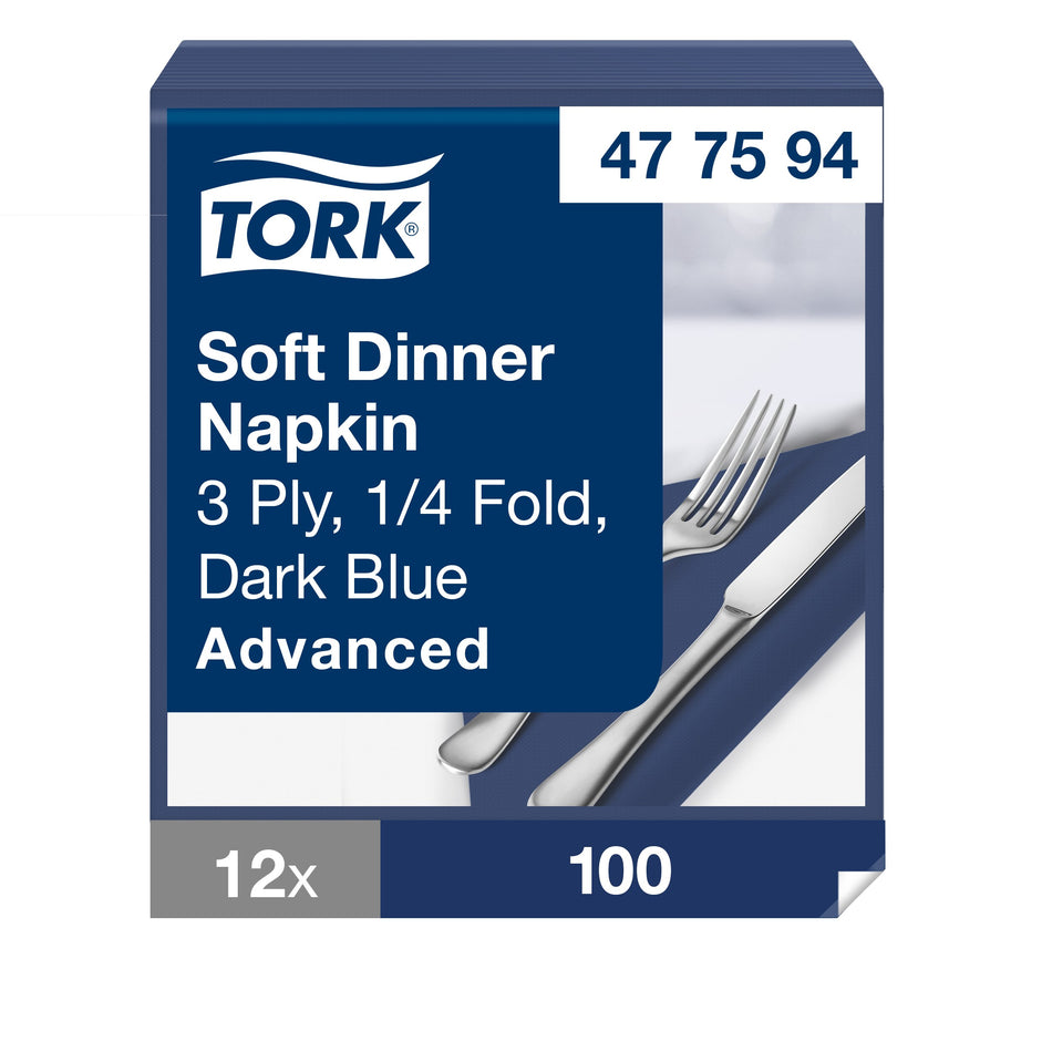Tork Soft Dinnerservietten Dunkelblau