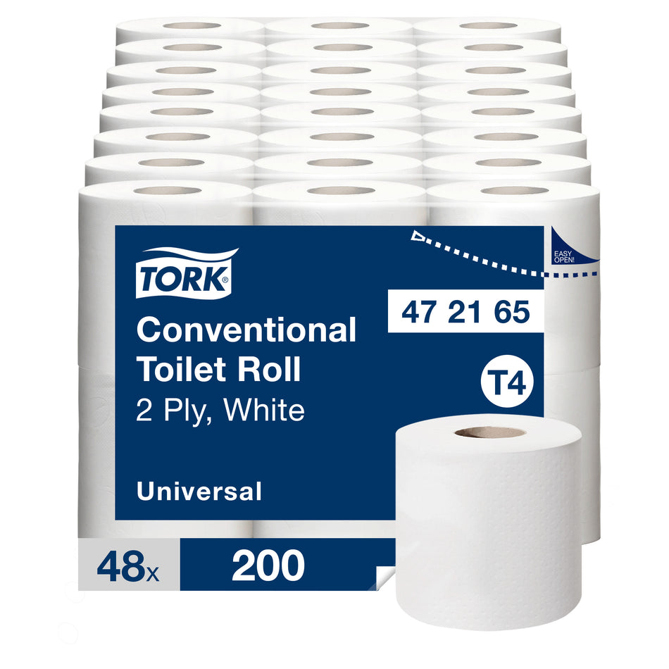 Tork T4 Papier Toilette Rouleau traditionnel blanc