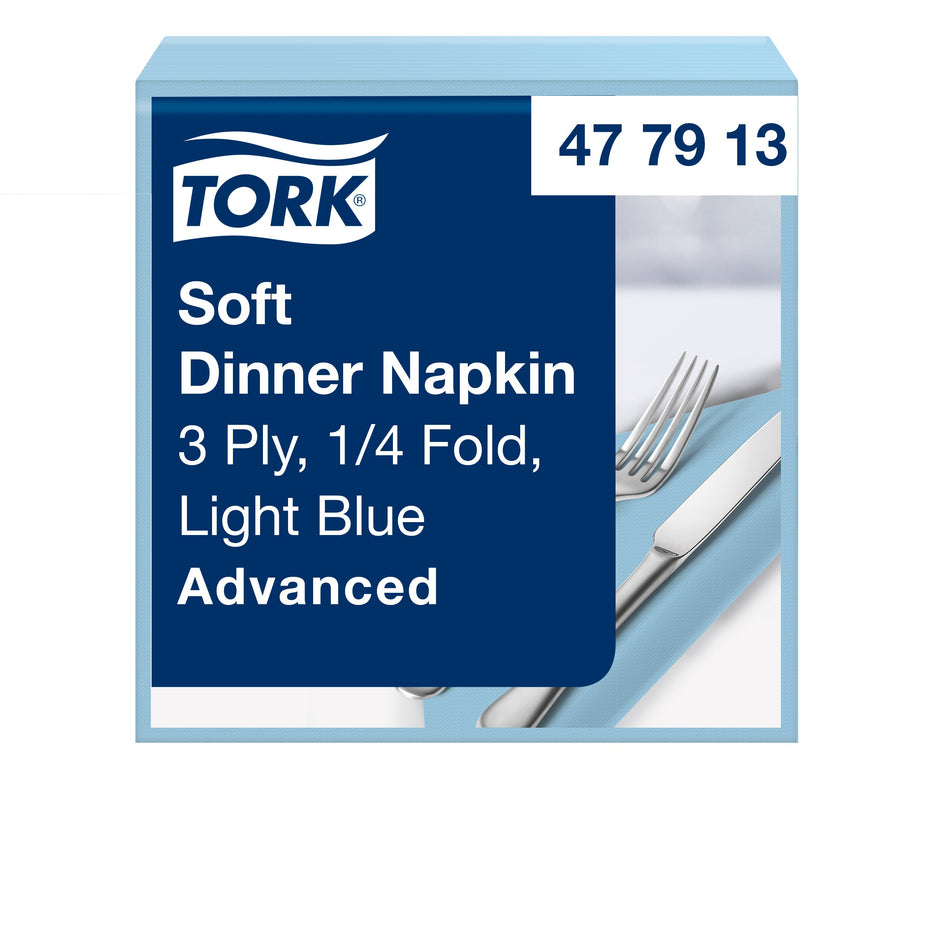 Tork Soft Dinnerservietten Hellblau