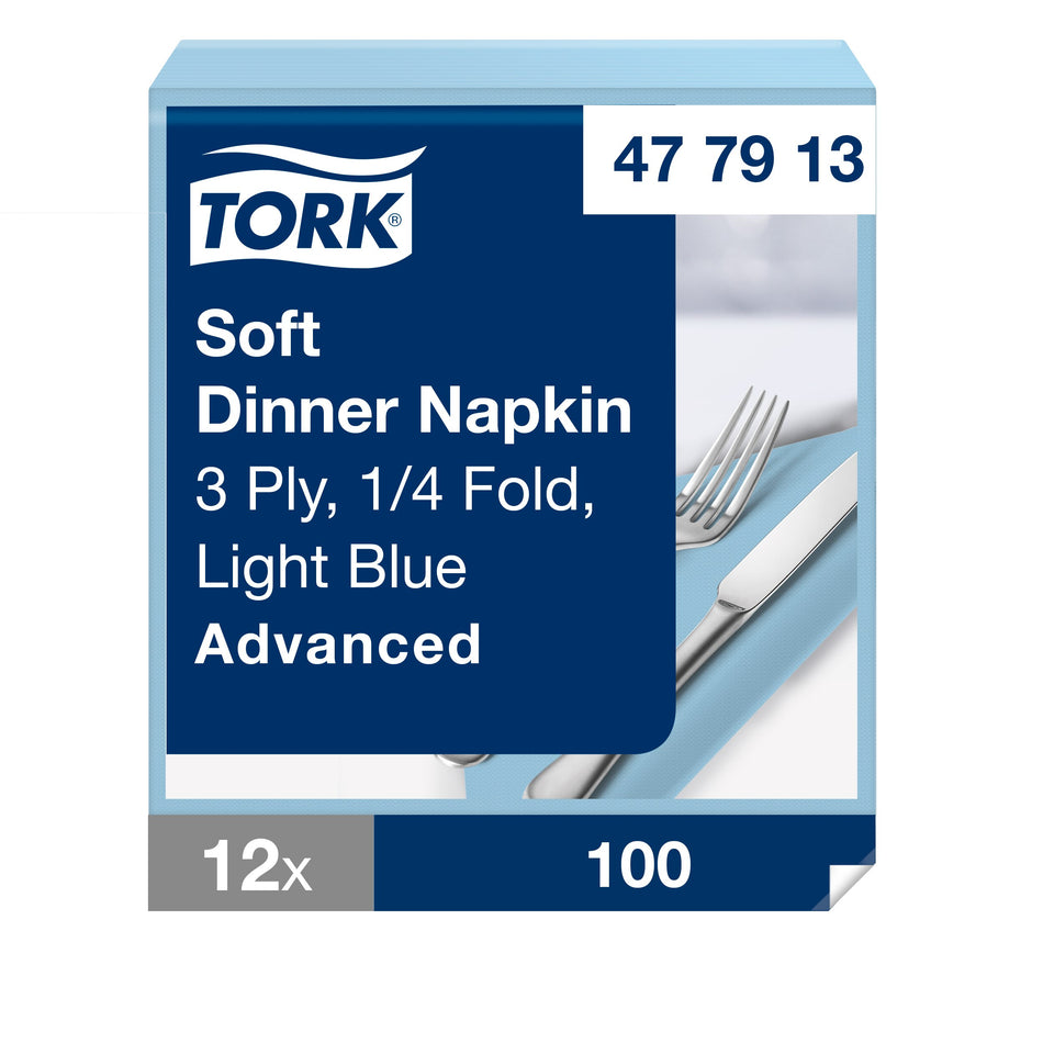 Tork Soft Dinnerservietten Hellblau