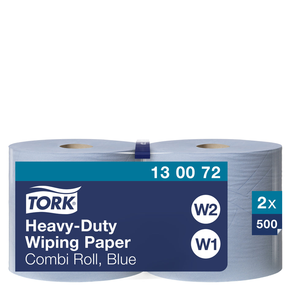 Tork Papier d’Essuyage ultra-résistant bleu W1/2