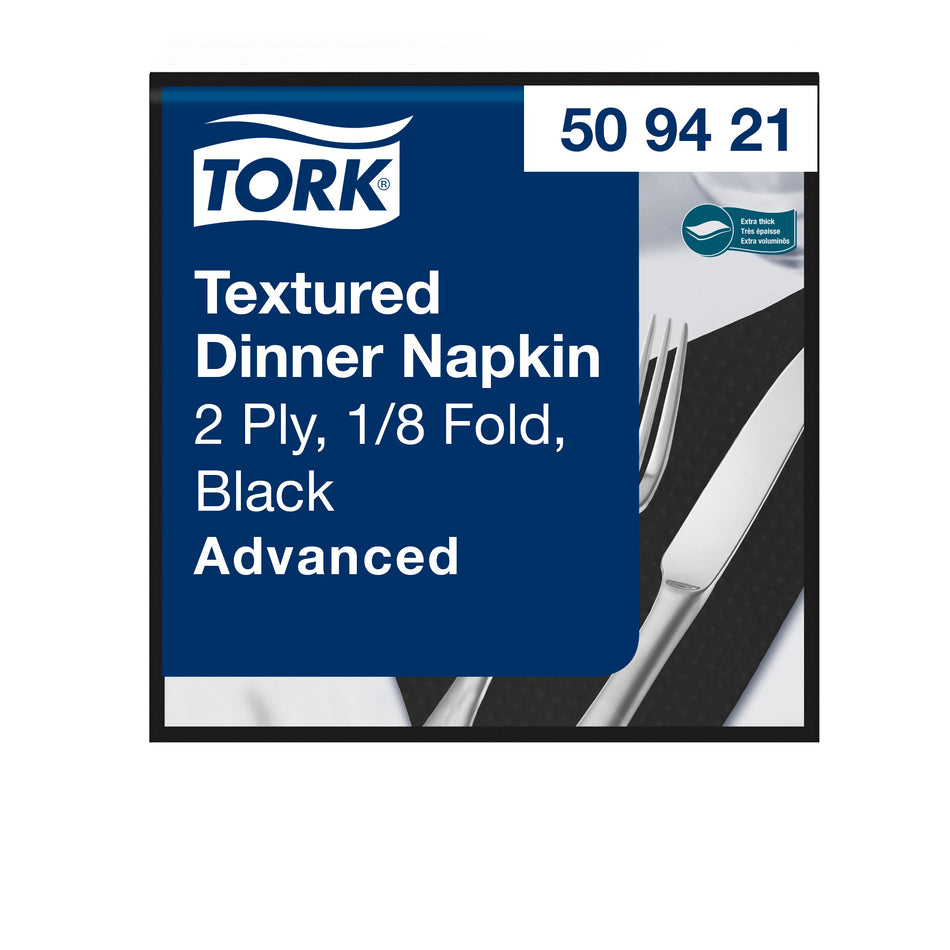 Tork Textured Dinnerserviette Schwarz