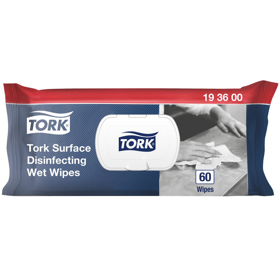 Tork Lingettes imprégnées désinfectantes pour surfaces blanches
