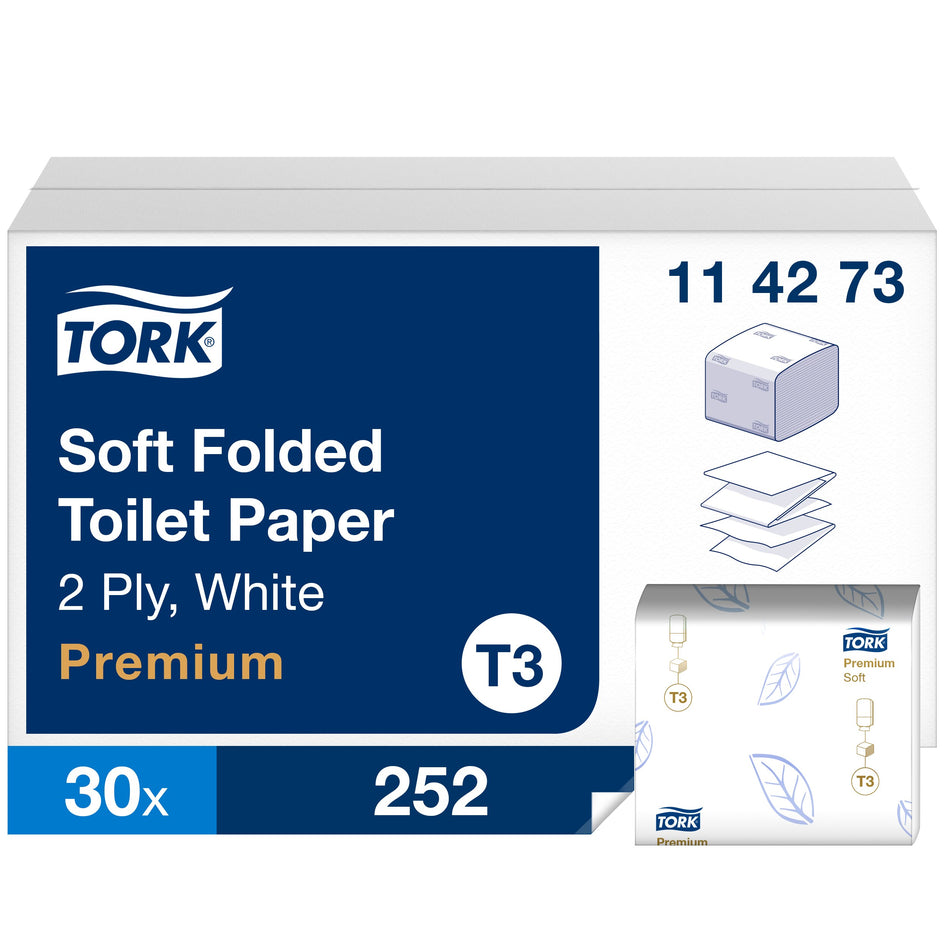 Tork Papier Toilette Feuilles doux blanc T3