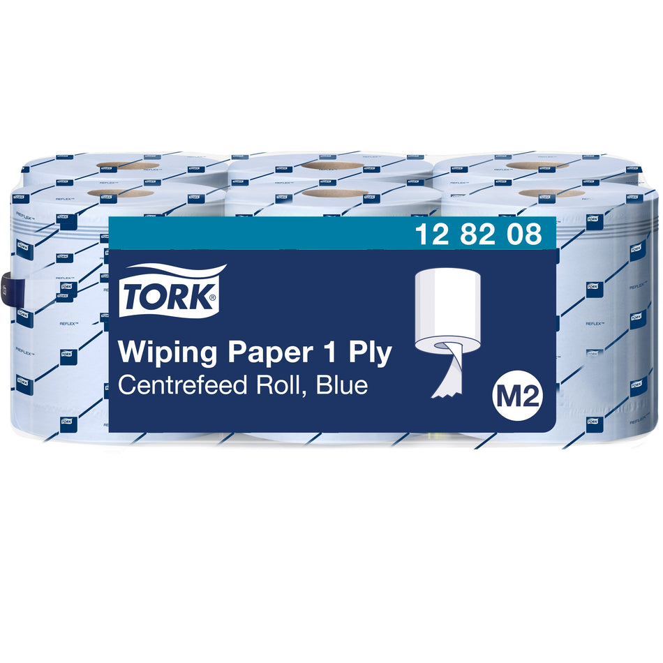 Tork Papier d'Essuyage à Dévidage Central bleu M2