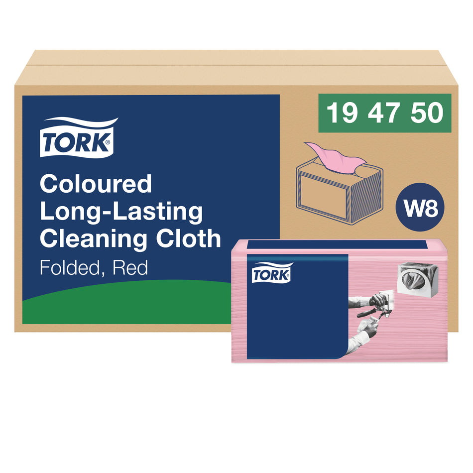 Tork Langlebige Reinigungstücher Rot W8