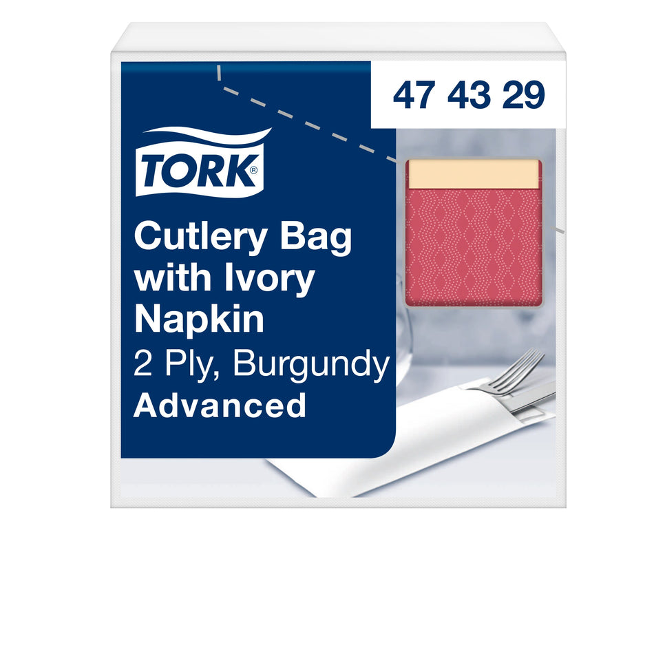 Tork hygienische Bestecktaschen Bordeauxrot