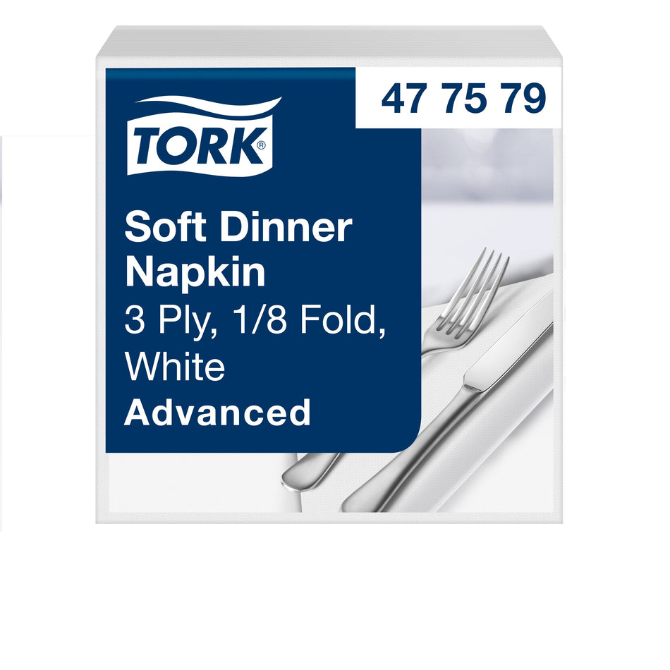 Tork Soft Dinnerservietten Weiß
