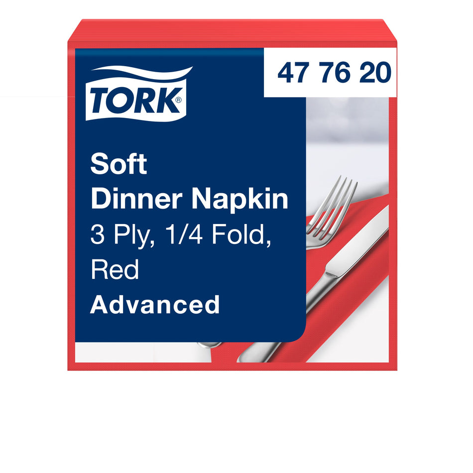 Tork Soft Dinnerservietten Rot