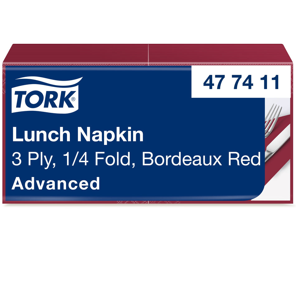 Tork Soft Lunchservietten Bordeauxrot