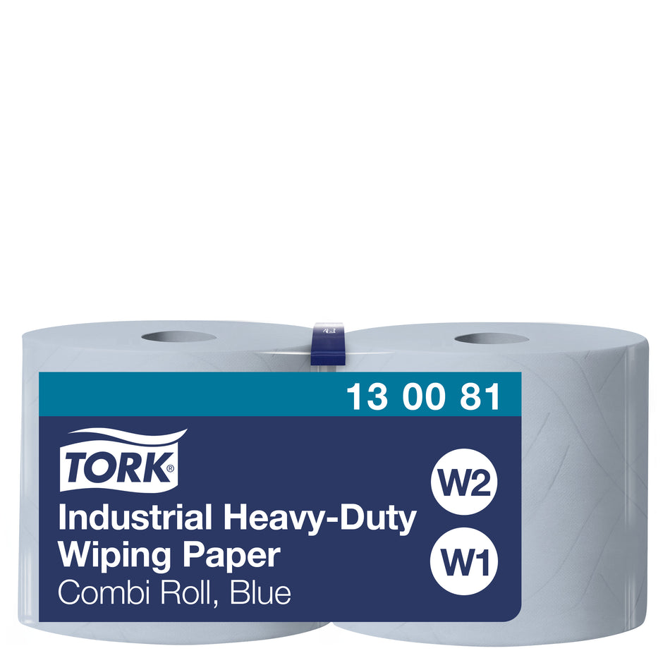 Tork Papier d'Essuyage Industriel ultra-résistant bleu W1/2