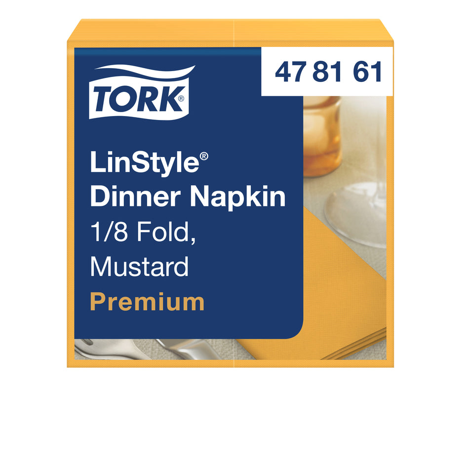 Tork LinStyle® Serviette Dinner jaune moutarde