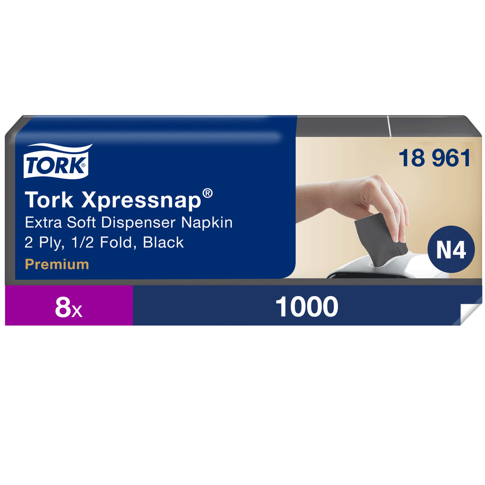 Tork Xpressnap® Serviette enchevêtrée extra-douce noire pour distributeur N4