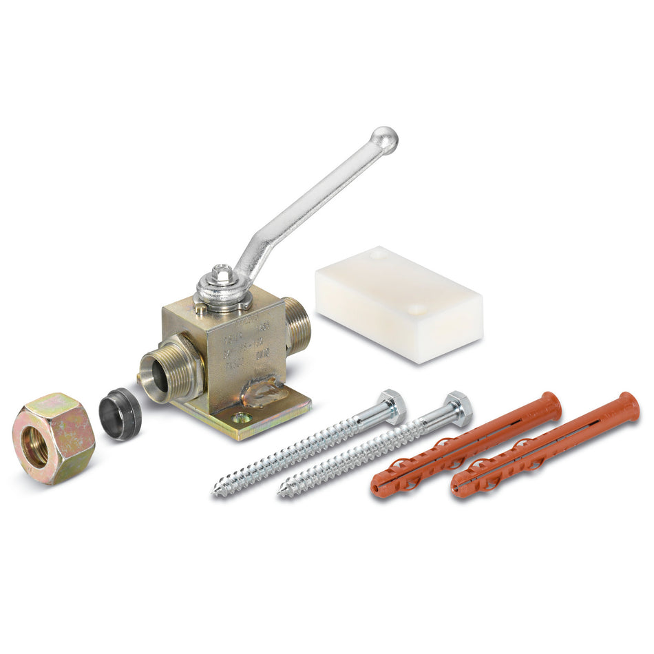 Absperrhahn, Stahl verzinkt