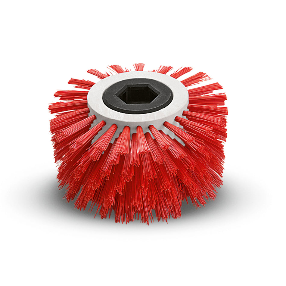 Brosse coudée, moyen, rouge, 170 mm