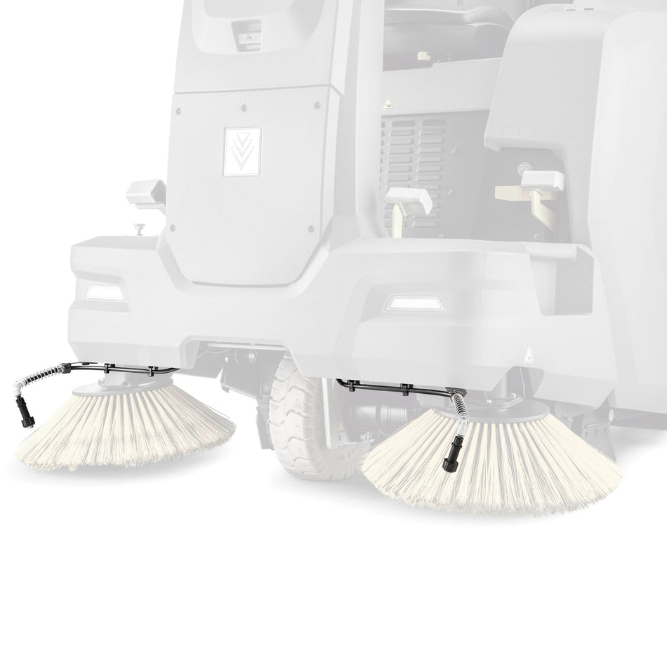 Système de pulvérisation d'eau pour brosses latérales