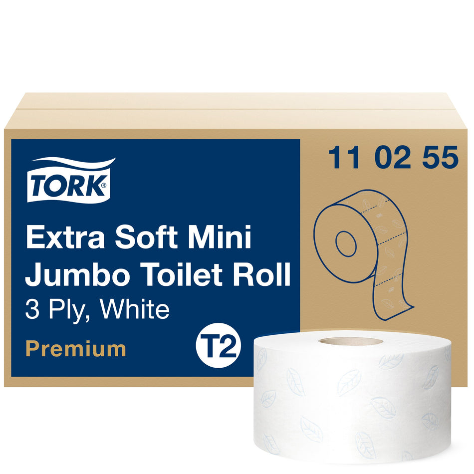 Tork Papier Toilette mini Jumbo extra-doux blanc T2