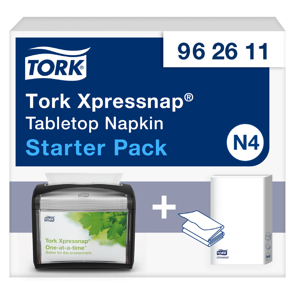Tork Xpressnap® Starter Pack Distributeur de Serviettes de Table N4 noir