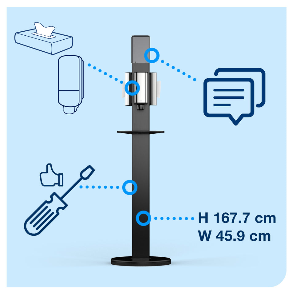 Stand Hygiène Tork noir S1/S2/S4/F1