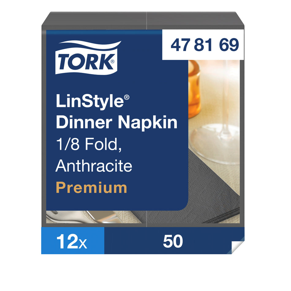 Tork LinStyle® Dinnerservietten Anthrazit