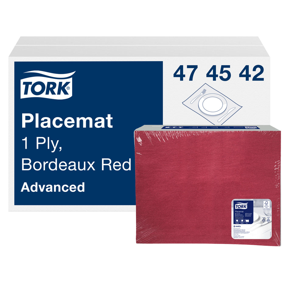 Tork Set de table jetable bordeaux